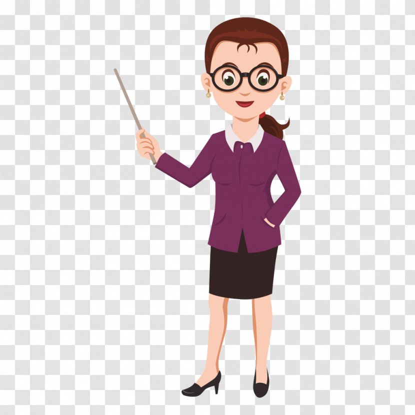 Teacher Clip Art - Tree - Vector Purple Jacket Female Transparent PNG