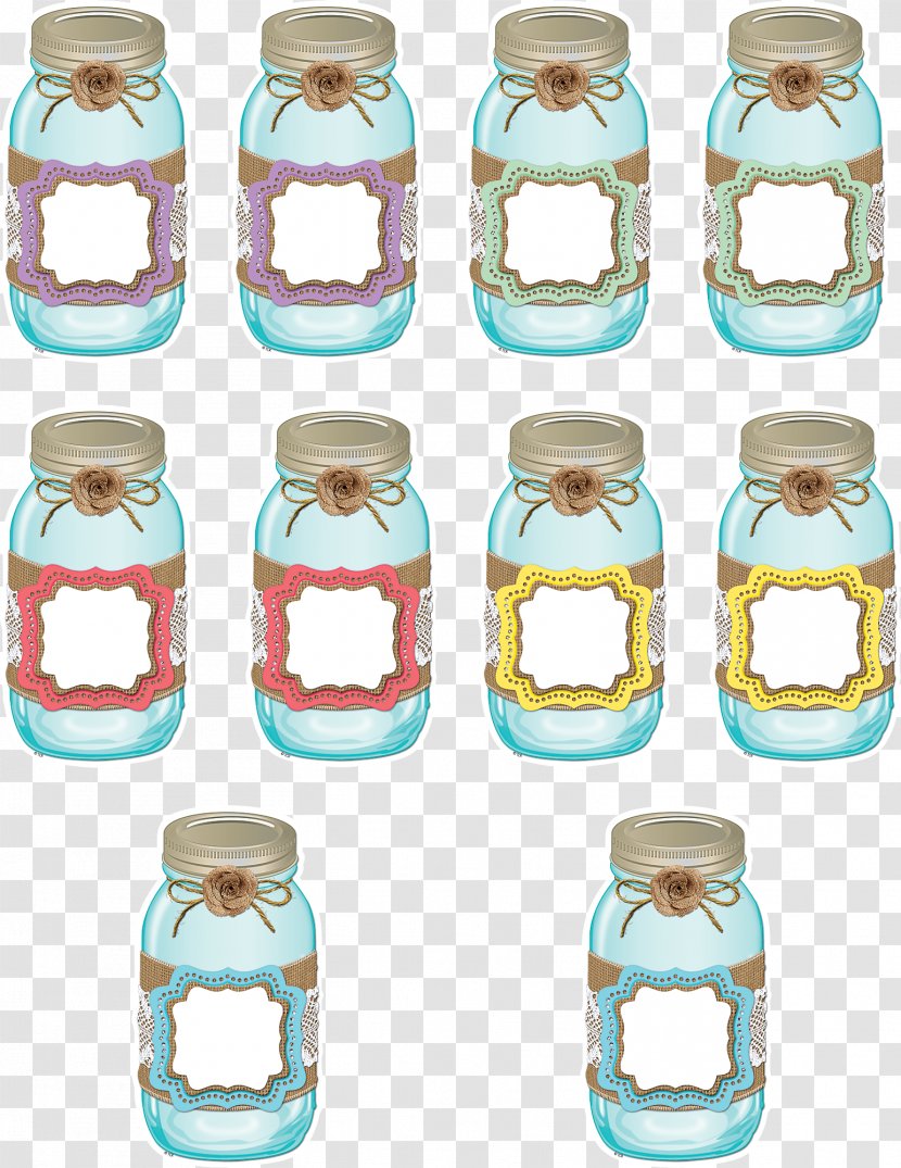 Mason Jar Paper Bulletin Board Shabby Chic - Glass Transparent PNG