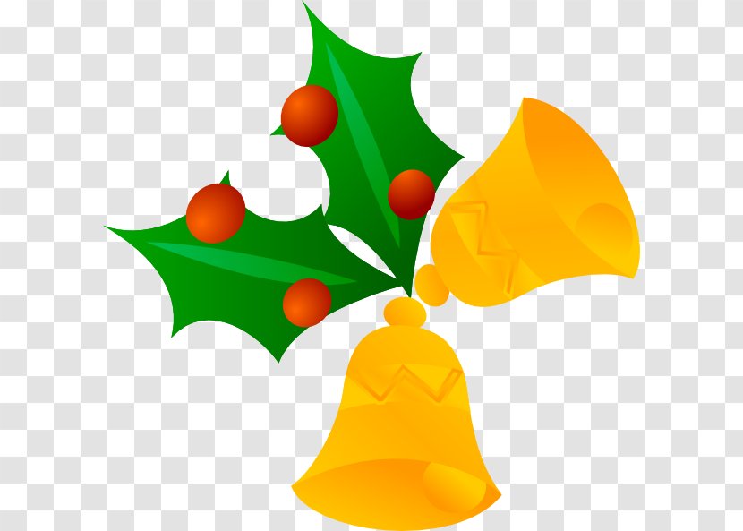 Christmas Jingle Bell Clip Art - Leaf - Cartoon Cliparts Transparent PNG