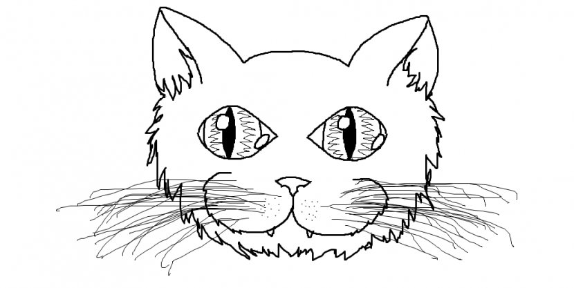 Cat Kitten Drawing Coloring Book Clip Art - Frame - Face Template Transparent PNG