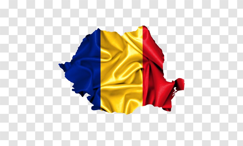 Flag Of Romania Map - Yellow Transparent PNG