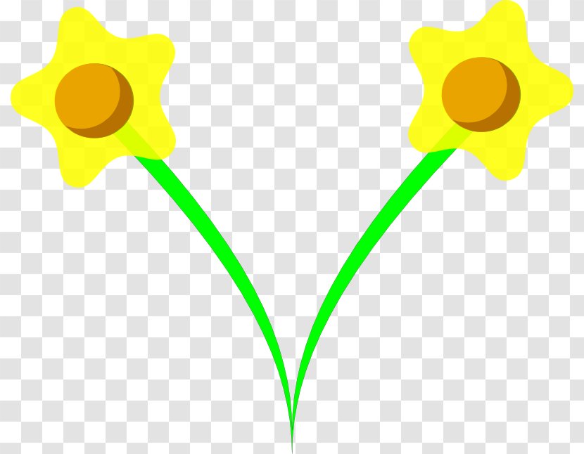 Yellow Angle Petal Clip Art - Point - Daffodils Pictures Transparent PNG