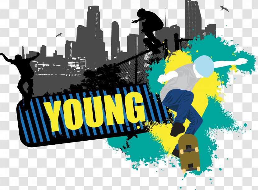 Skateboard Free Skateboarding Download - Text - Juvenile Vector Transparent PNG