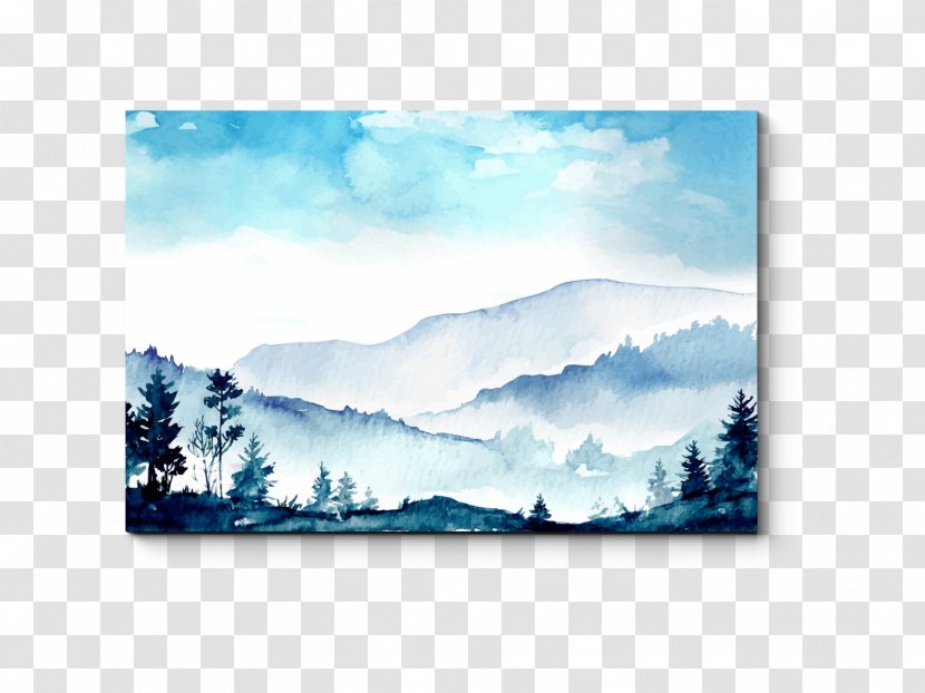Watercolor Painting Landscape - Drawing Transparent PNG