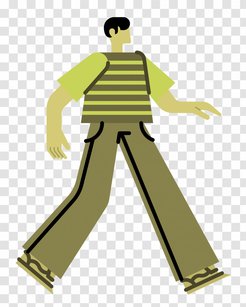 Cartoon Line Joint Yellow Character Transparent PNG