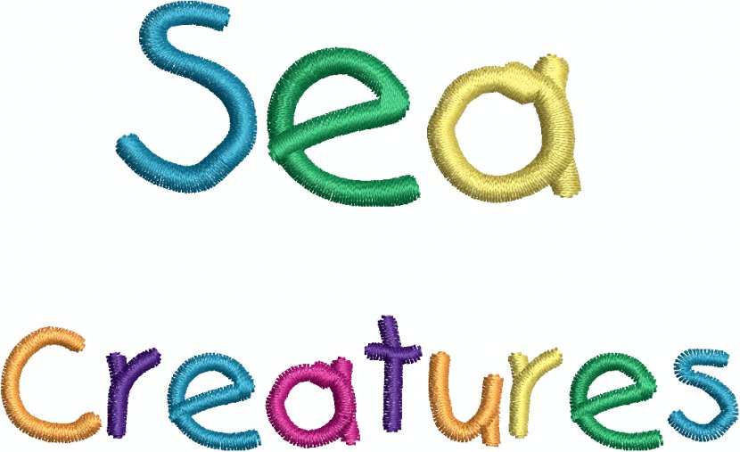 Machine Embroidery Deep Sea Creature Appliqué - Design Transparent PNG