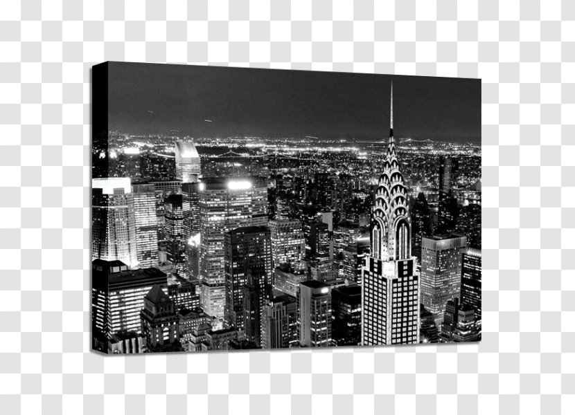 Chrysler Building Empire State Black And White Painting Transparent PNG