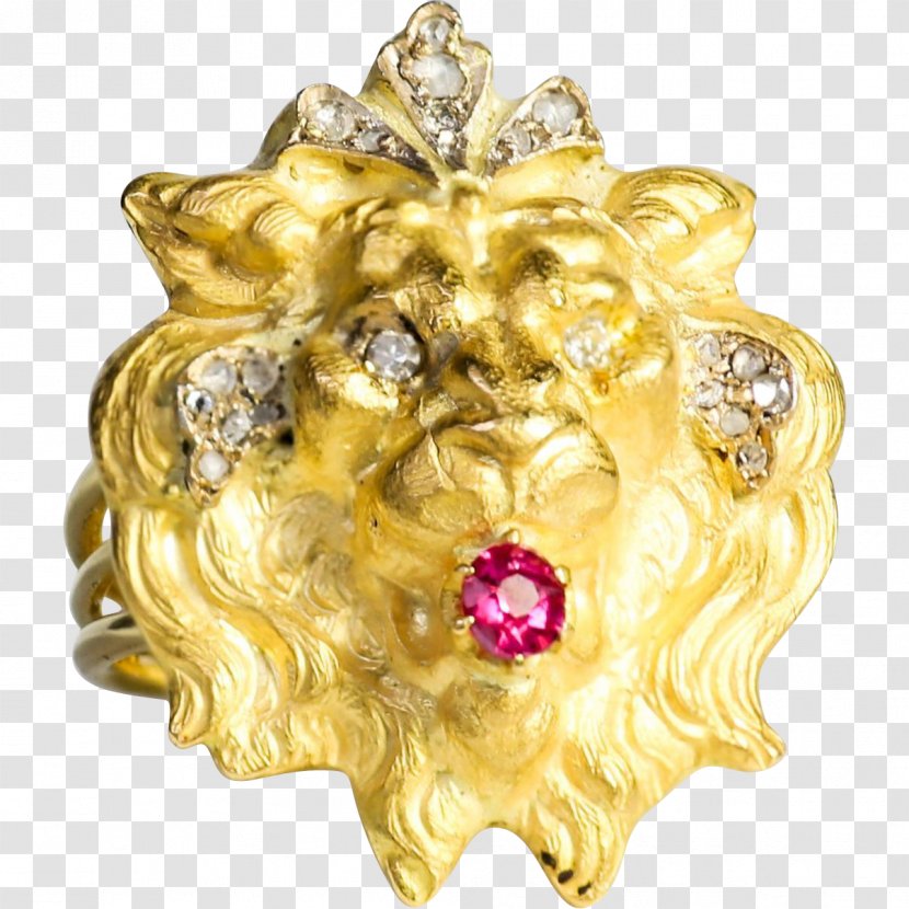 Gemstone Brooch Christmas Ornament Day - Gold Transparent PNG