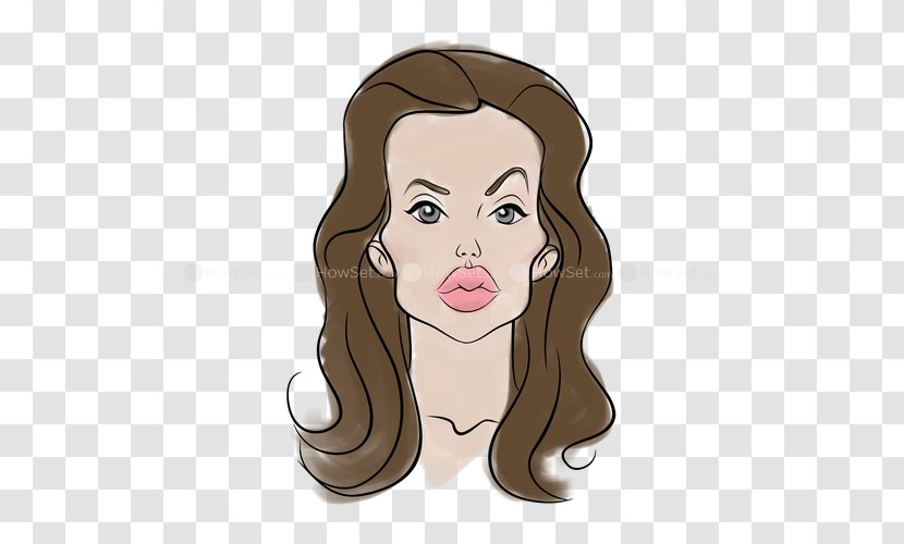 Angelina Jolie Drawing Caricature Nose - Tree Transparent PNG