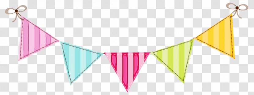 Birthday Party Background - Text - Pink Triangle Transparent PNG