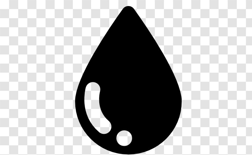 Blood Drop Symbol - Black And White Transparent PNG