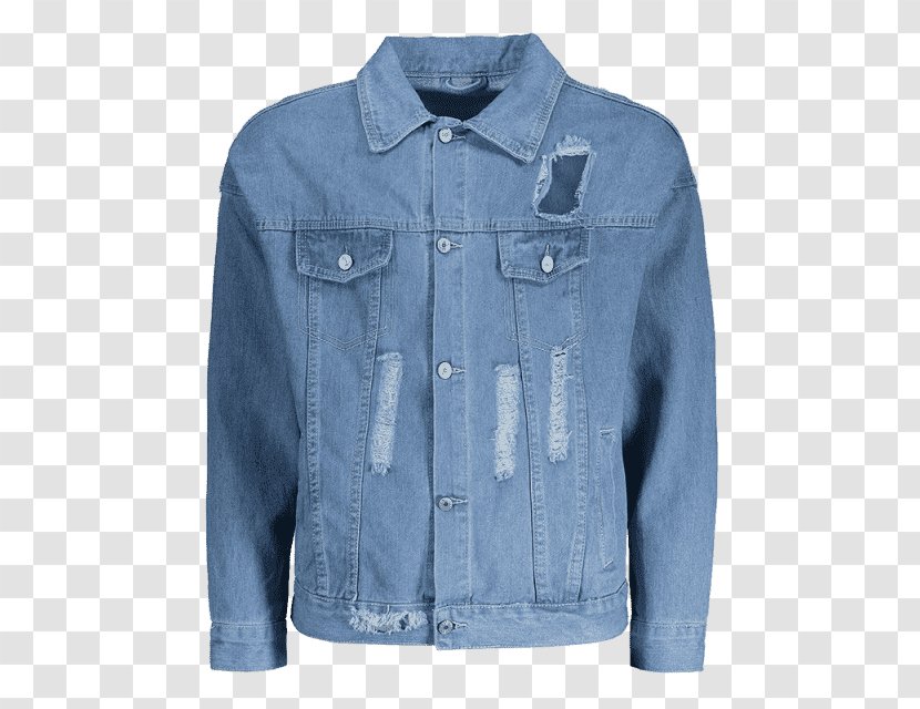 Denim Jacket Textile Clothing Coat - Blue Transparent PNG