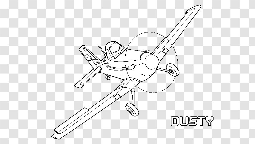 Dusty Crophopper Airplane Line Art Drawing Coloring Book - Painting - Crop Hopper Transparent PNG