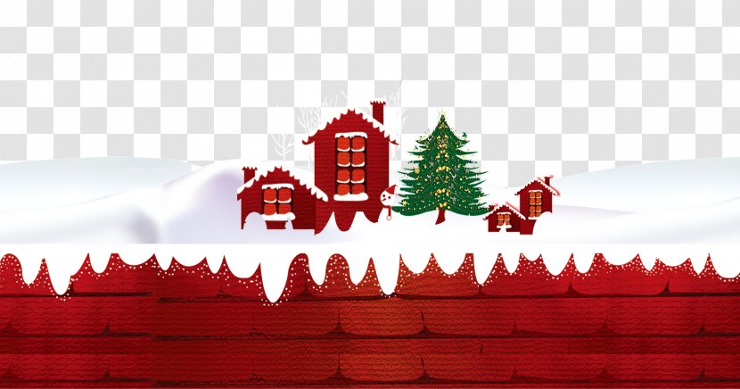 Santa Claus Christmas Ornament Tree - Village - Free Snow House To Pull The Material Transparent PNG