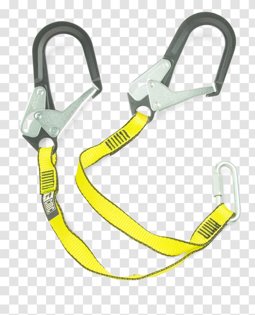 Carabiner Rope Rock-climbing Equipment Zip-line - Yellow Transparent PNG