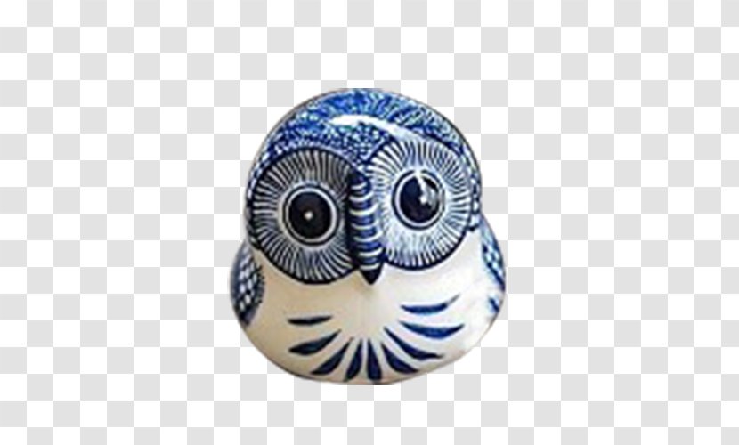 Owl Silver Cobalt Blue - Green Vase Transparent PNG