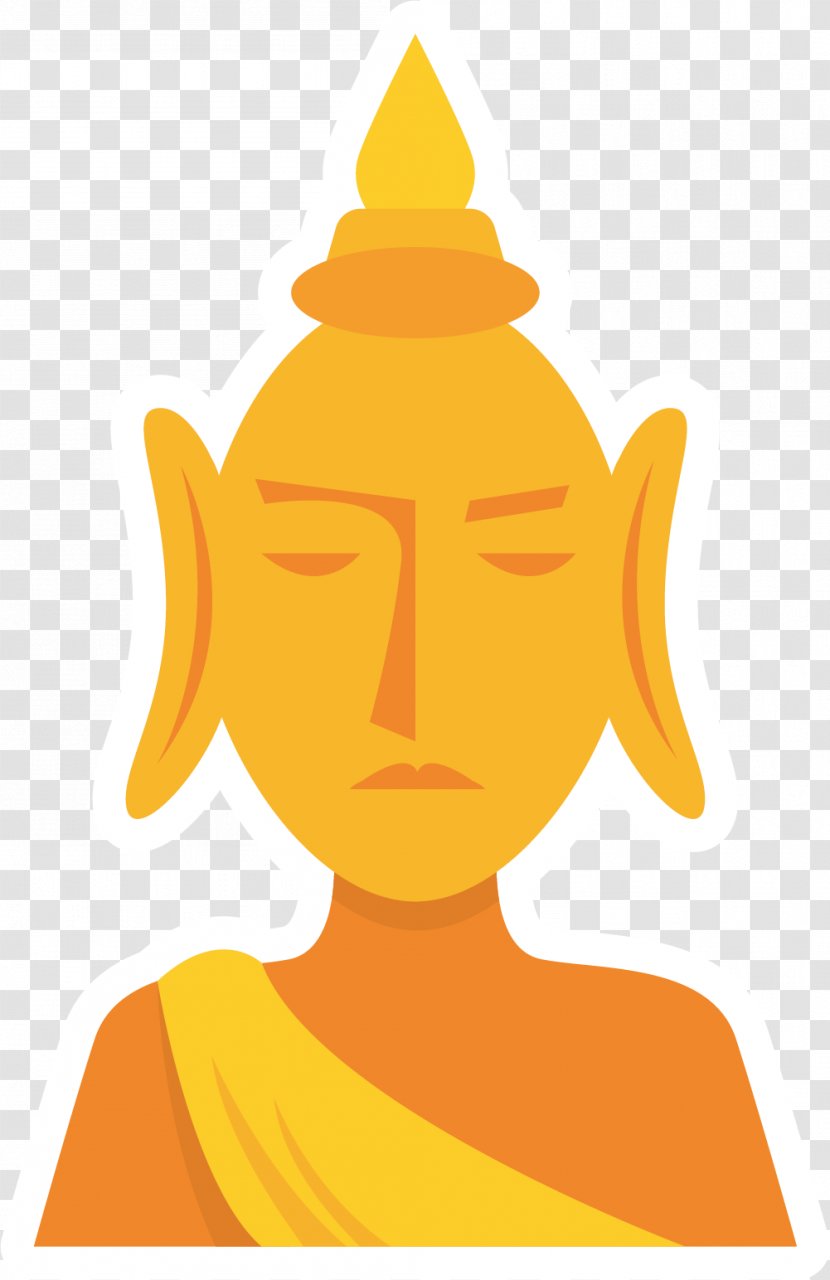 Great Buddha Of Thailand Buddhahood Computer File - Yellow - Head Transparent PNG