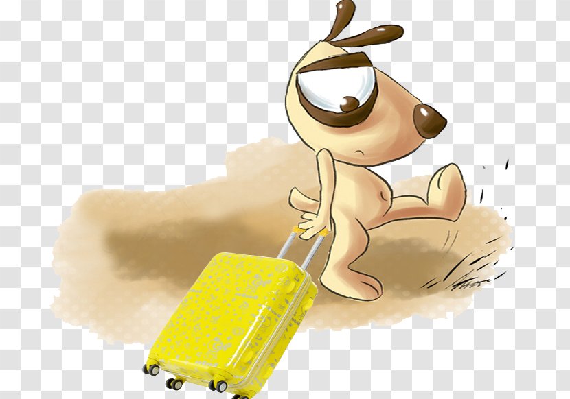 Baggage The Luggage Illustration - Cartoon - Drag And Drop Puppy Transparent PNG