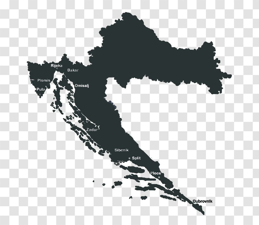 Flag Of Croatia Map Transparent PNG