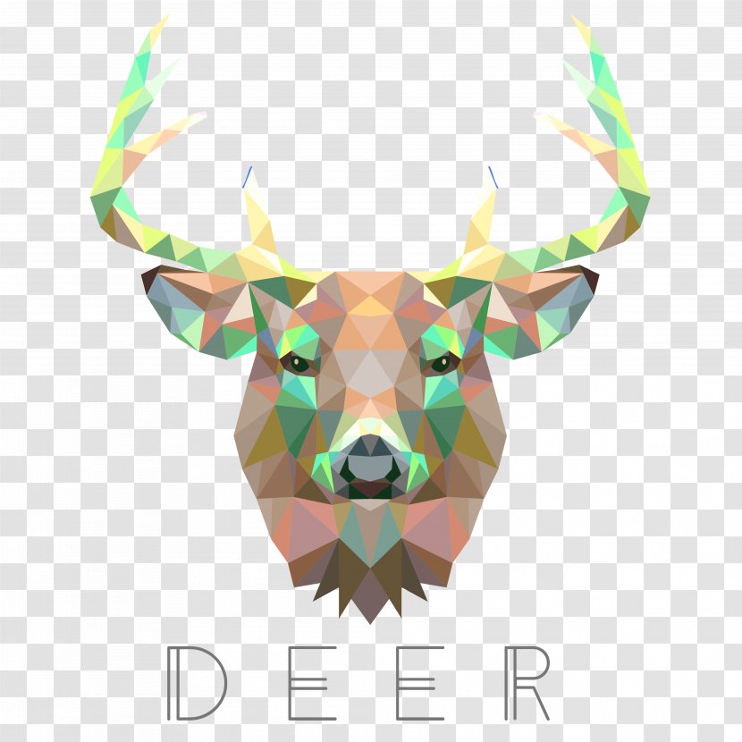 Drawing Painting Clip Art Minimalism - Wolf - Deer Head Transparent PNG