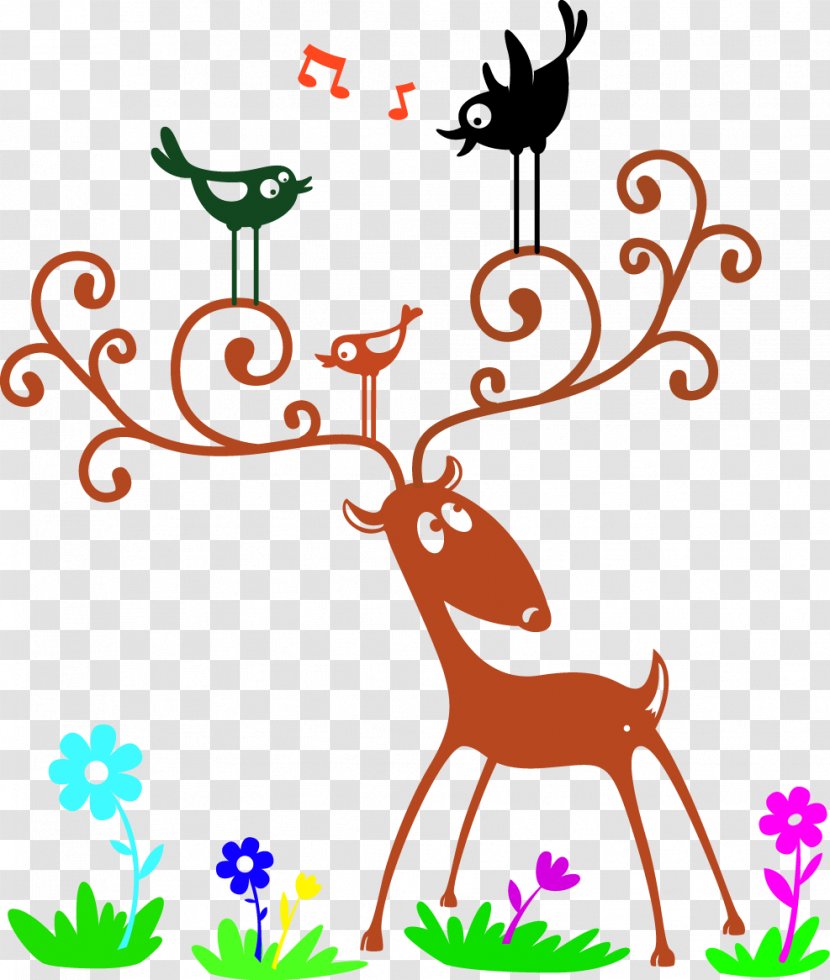 Wall Decal Deer Sticker Bird Transparent PNG