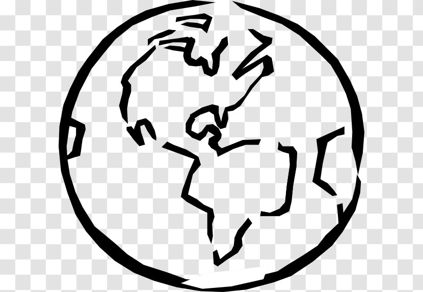 Earth Globe Black And White Clip Art - Watercolor - Science Cliparts Transparent PNG