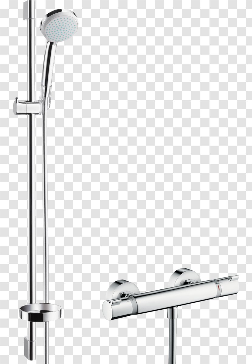 Hansgrohe 27223000見Cromaで220 Showerpipeの恒温槽 Thermostatic Mixing Valve Bathroom - Bathtub Accessory - Shower Transparent PNG