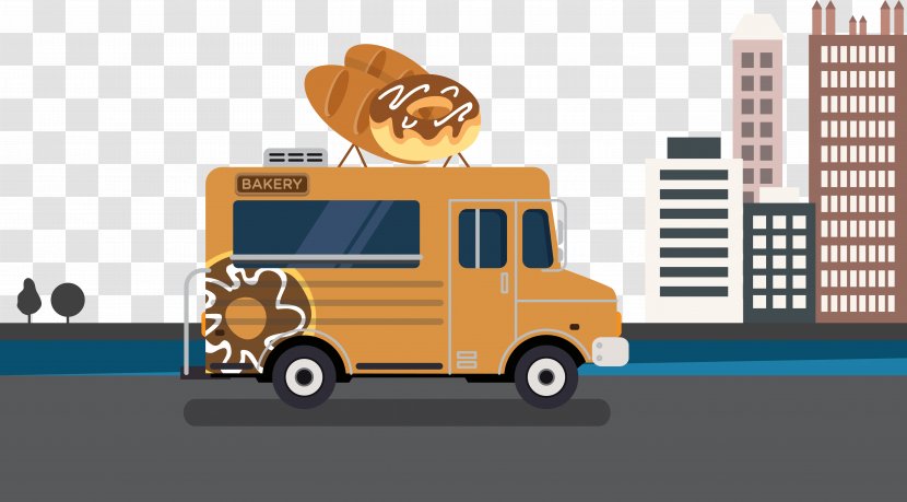 Car Doughnut Euclidean Vector Food Truck Bread Cars Transparent Png