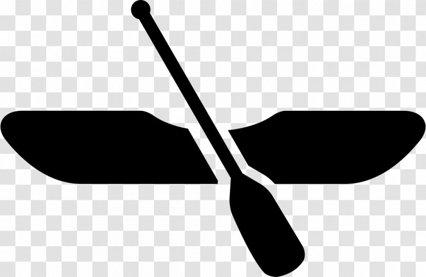 Clip Art Rowing Paddle Canoe Oar - Black And White Transparent PNG