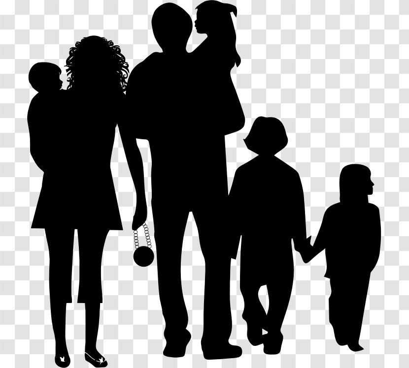 Family Silhouette Clip Art - Social Group - Cartoon Transparent PNG