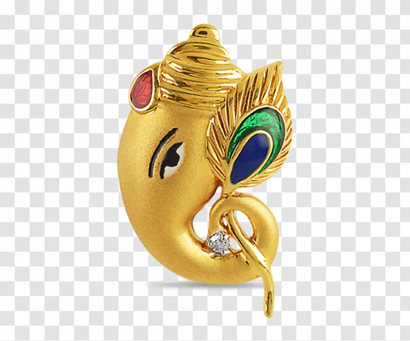 Ganesha Charms & Pendants Jewellery Feather Colored Gold - Locket Transparent PNG
