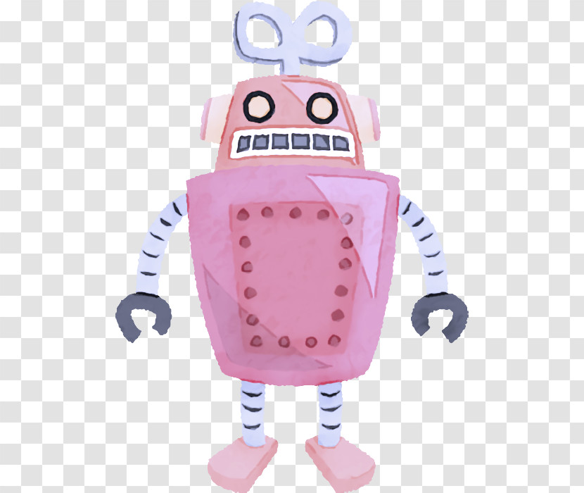 Pink Cartoon Robot Technology Machine Transparent PNG