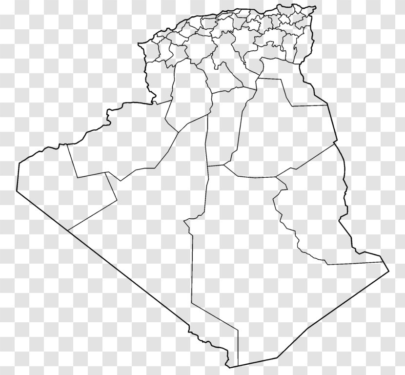 Boumerdès Province Annaba Ghardaïa Map Wikipedia - Black And White Transparent PNG