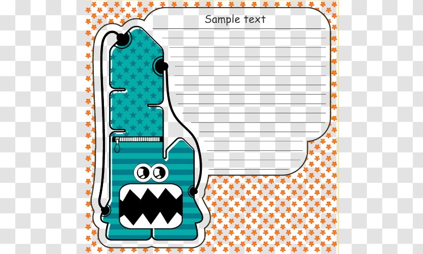 Cartoon Download - Speech Balloon - Monster Line Plaid Background Material Picture Stars Transparent PNG