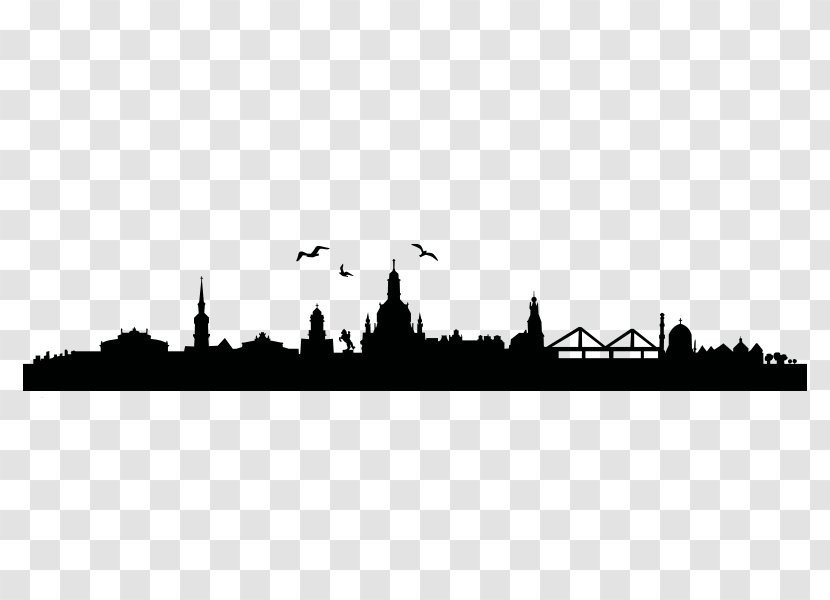 Skyline Dresden Wall Decal Bavaria City - Silhouette Illustration Transparent PNG
