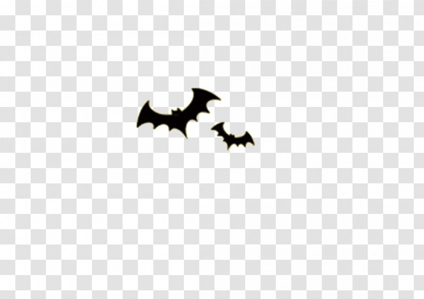 Black And White Clip Art - Halloween - Bat Transparent PNG