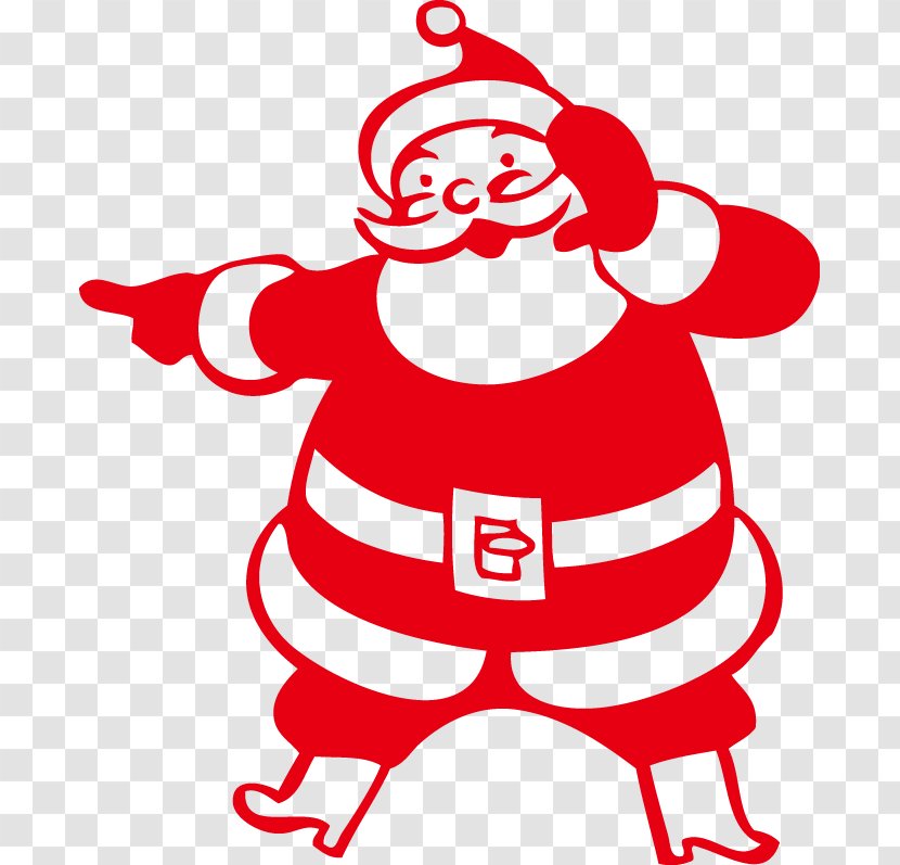 Santa Claus Christmas Card E-card Holiday - Red - Creative Transparent PNG