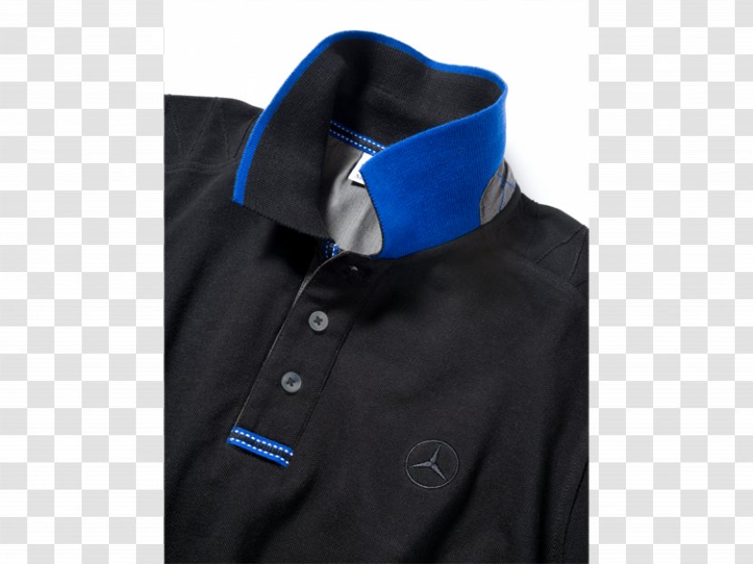Collar Mercedes-Benz Polo Shirt Jacket Piqué - Blue Transparent PNG