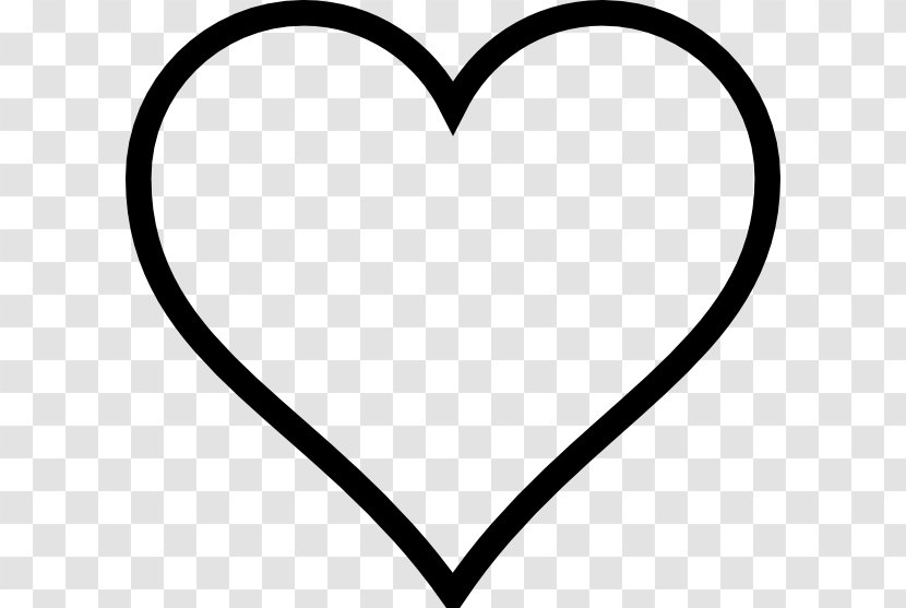 Heart Valentine's Day Black And White Clip Art - Silhouette Transparent PNG