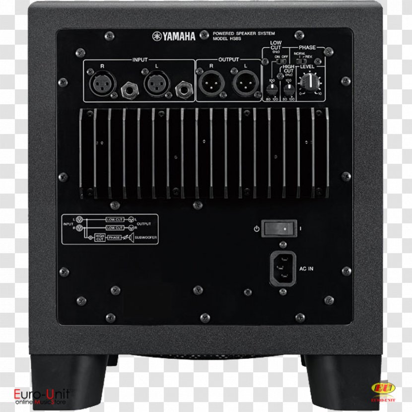 Studio Monitor Yamaha HS8S HS Series Subwoofer Corporation - Electronic Device - Nvx 155 Transparent PNG