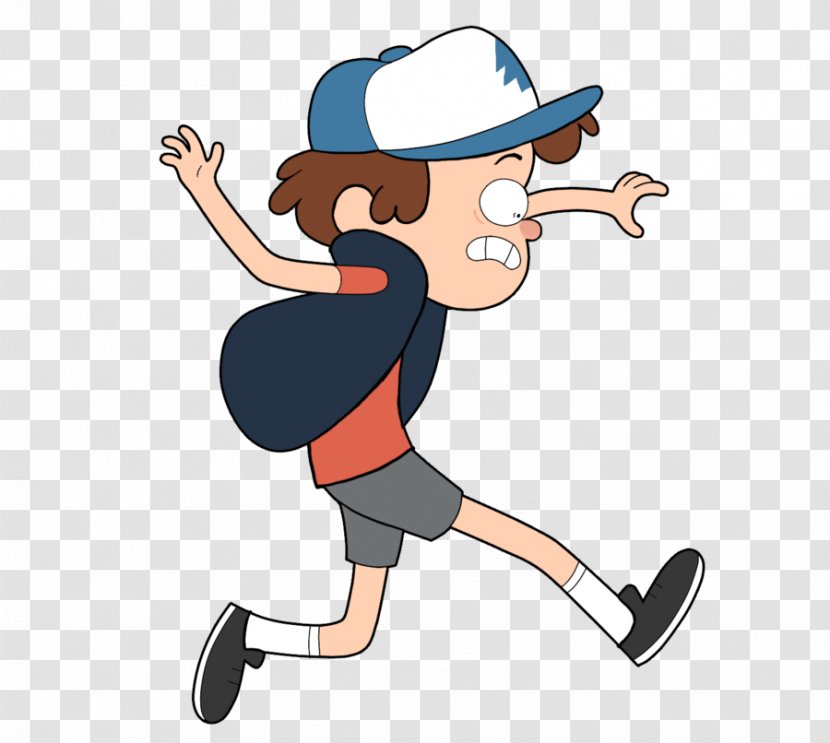 Dipper Pines Running Fan Art Character - Cartoon Transparent PNG
