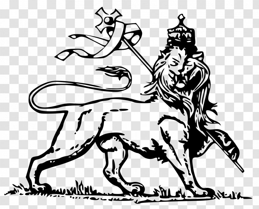 Lion Of Judah Kingdom Tribe Ethiopia - Frame - Drawing Transparent PNG