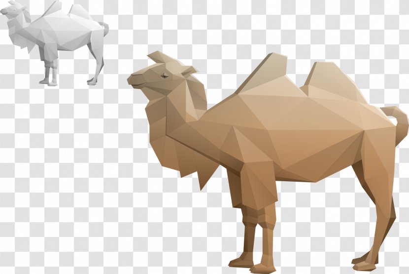 Paper Origami Clip Art - Animal - Vector Camel Transparent PNG