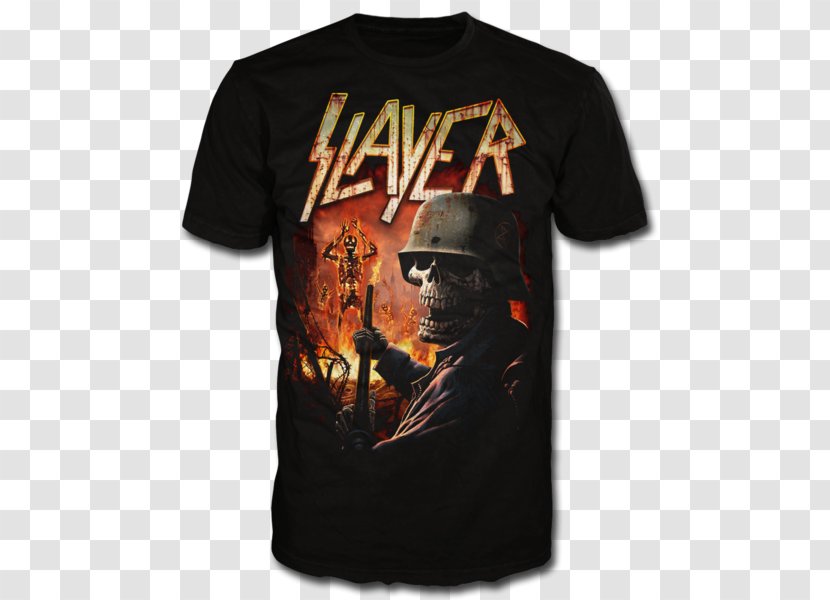 T-shirt Slayer Heavy Metal Reign In Blood Clothing - Flower Transparent PNG