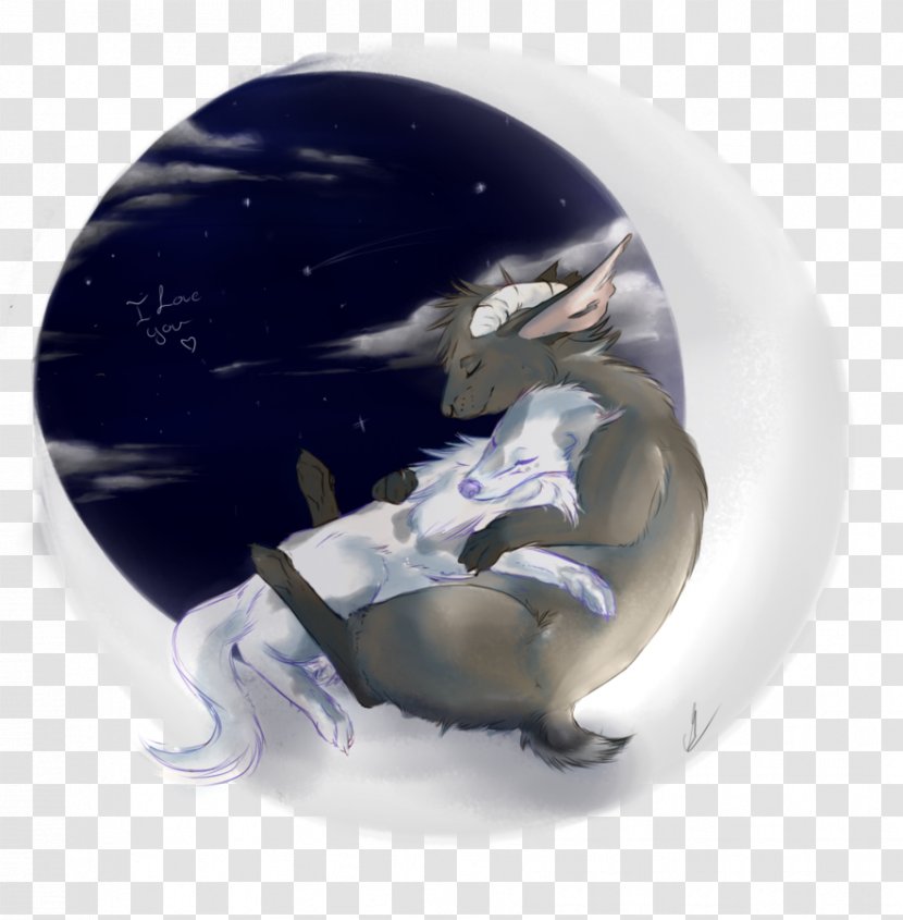 Cobalt Blue Sphere - The Rabbit Is Lying On Moon Transparent PNG