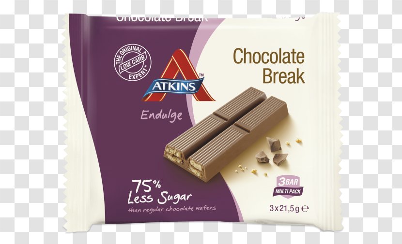 Atkins Diet Low-carbohydrate Chocolate Bar Low Carb Lifestyle - Protein - Kitkat Transparent PNG