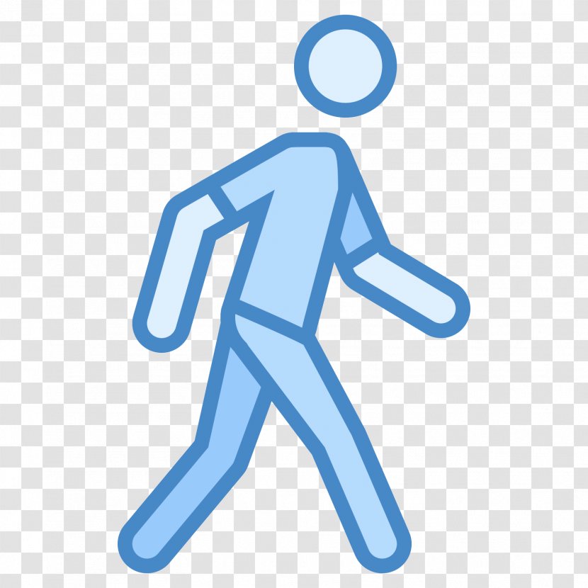 Walking Clip Art - Electric Blue Transparent PNG