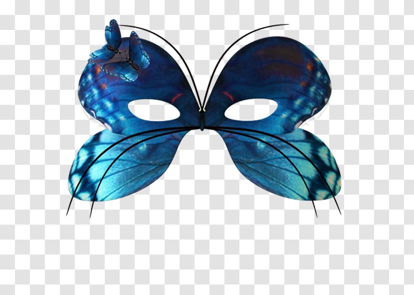 Mask Carnival Masquerade Ball Clip Art - Moths And Butterflies - Blue Butterfly Transparent PNG
