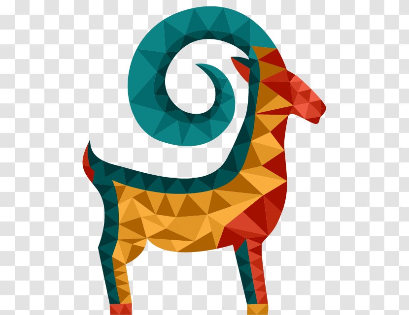 Goat Sheep Geometry Polygon - Horn - Vector Hand-drawn Geometric Transparent PNG