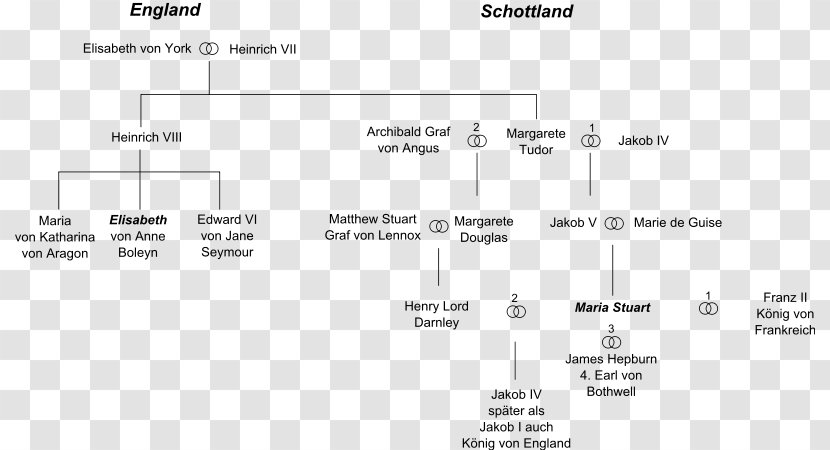 Mary Stuart House Of Family Tree Genealogy Tudor - Cartoon - Henry Viii Transparent PNG